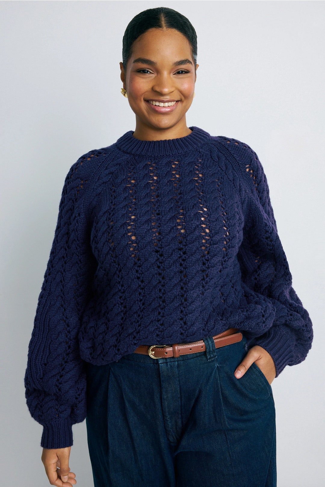 Open Knit Crew Neck Sweater by Adam Lippes x RTR 5