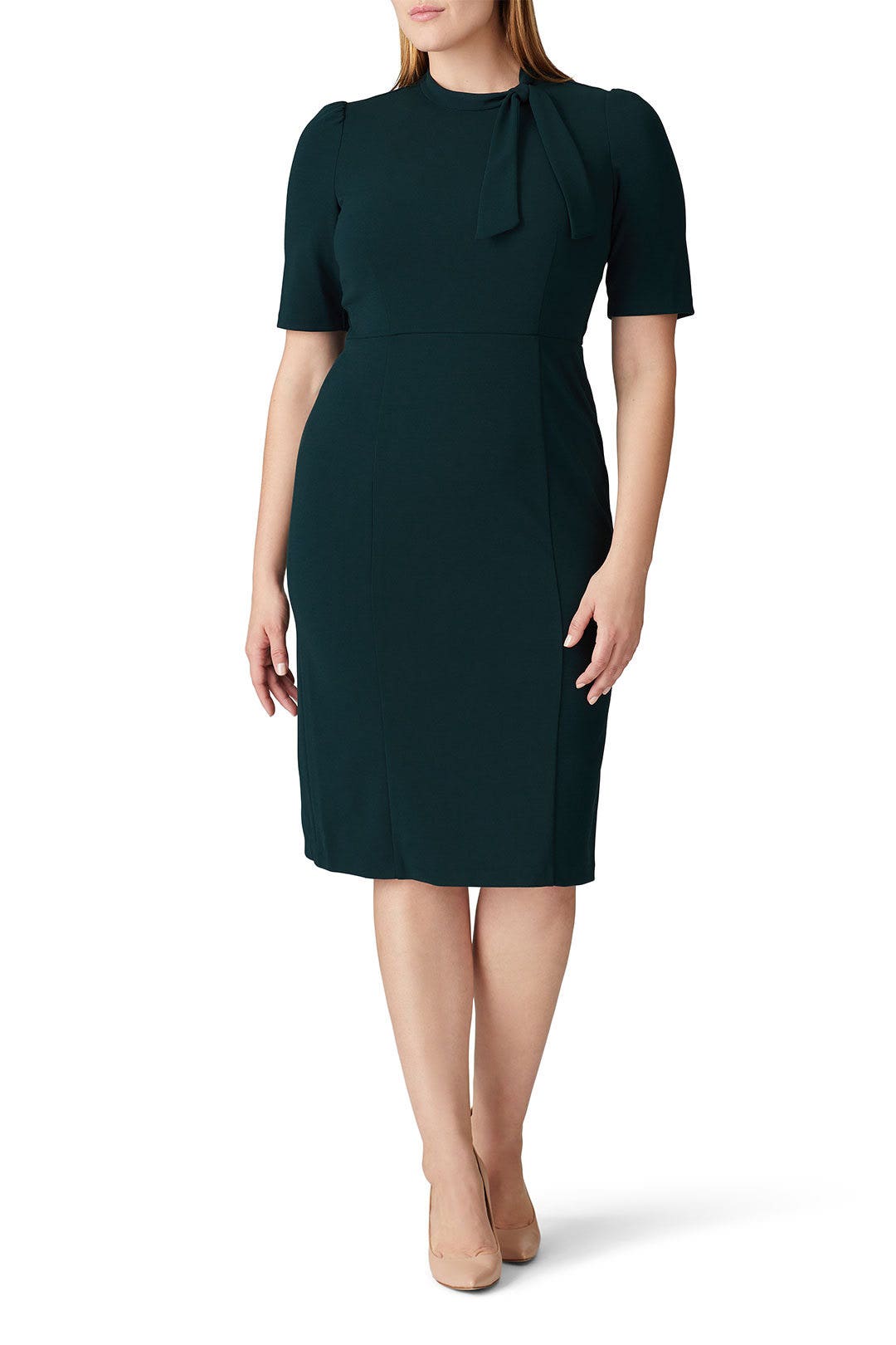 Green Tie Neck Sheath by Donna Morgan 5