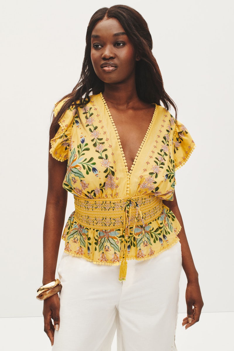 Delicate Flowers & Stripes Blouse by FARM Rio - Photo 5