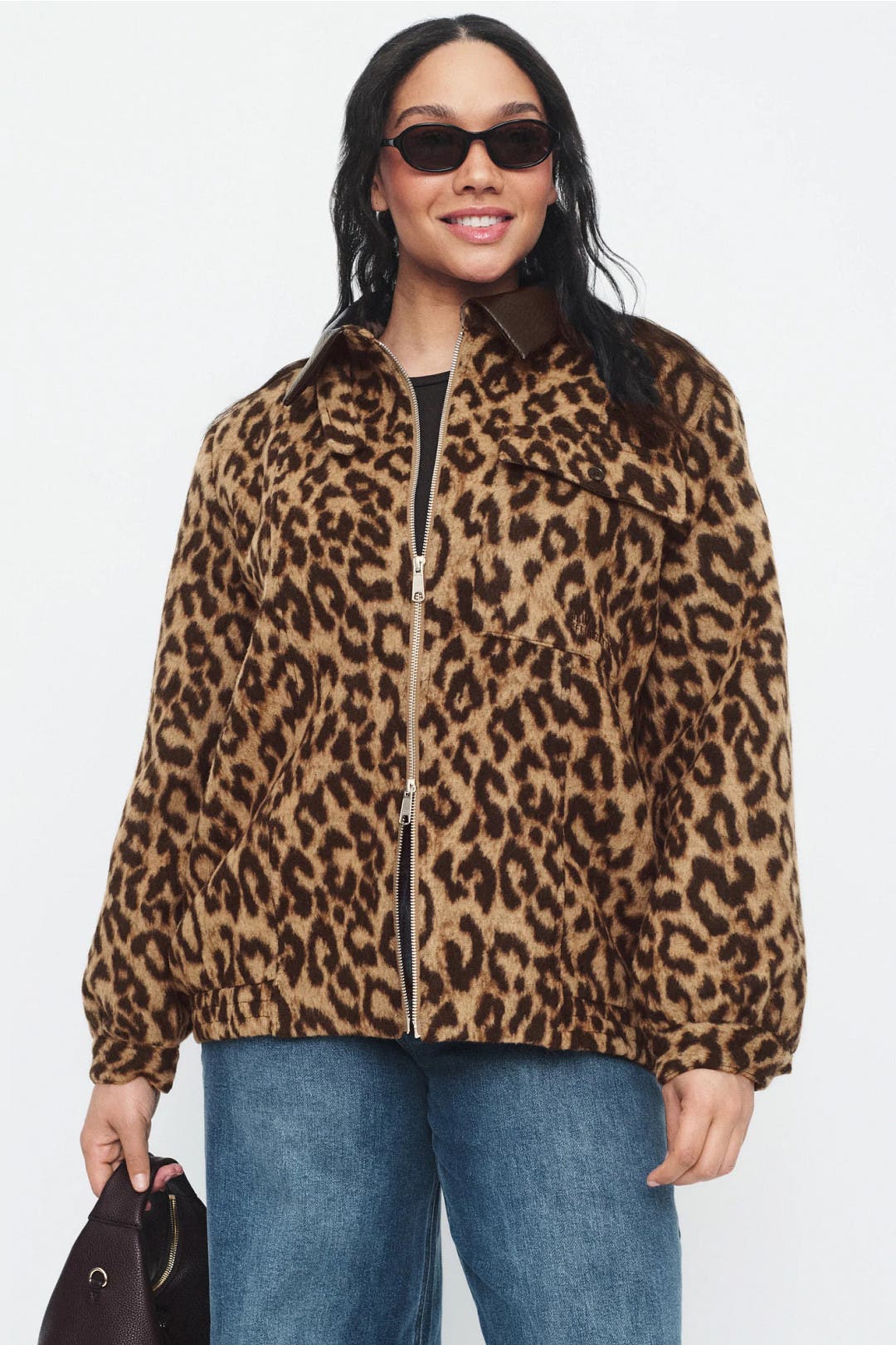 Beline Cheetah Print Collared Jacket by Baum und Pferdgarten