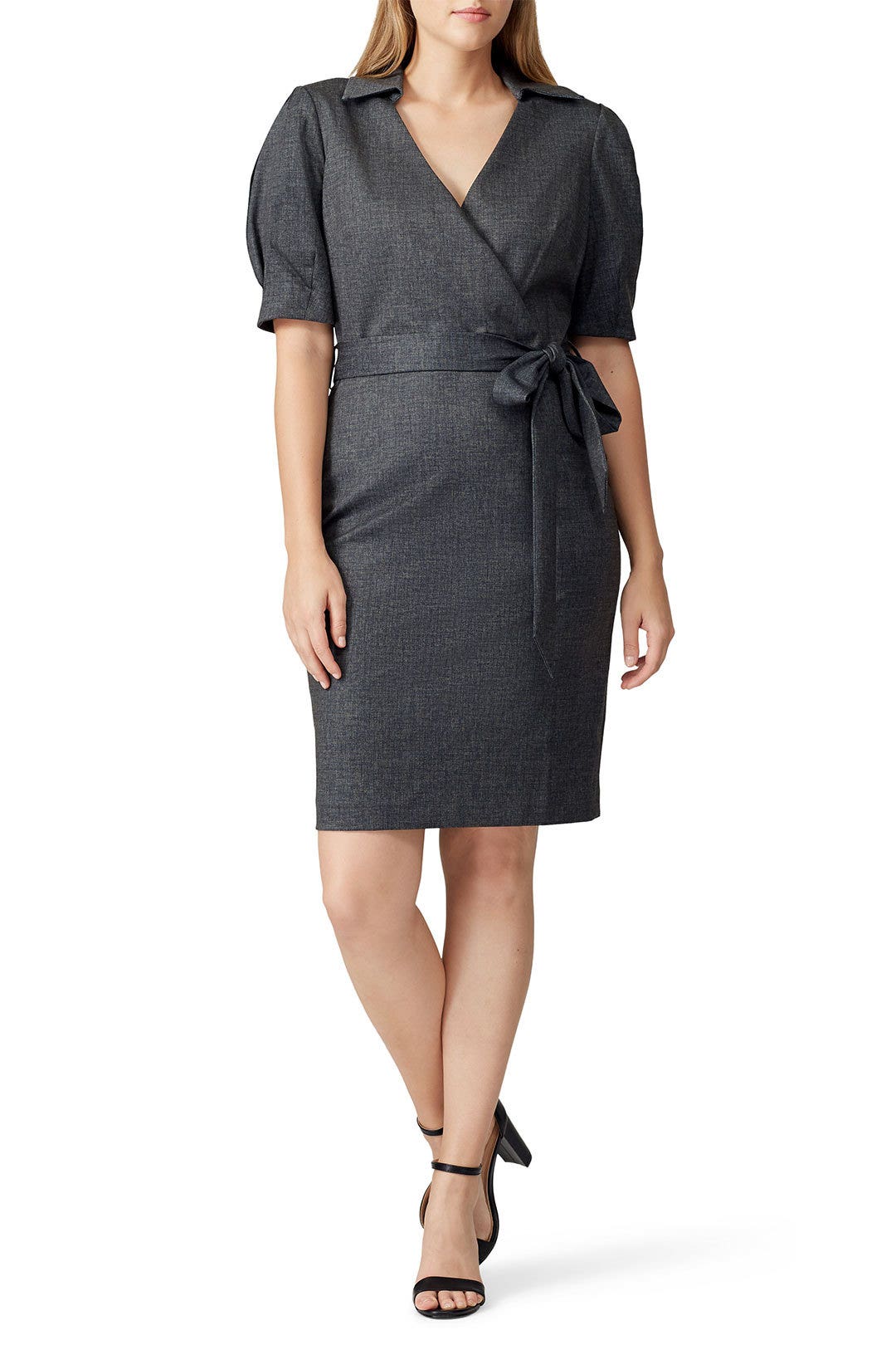 Charcoal Suiting Dress by Badgley Mischka 5