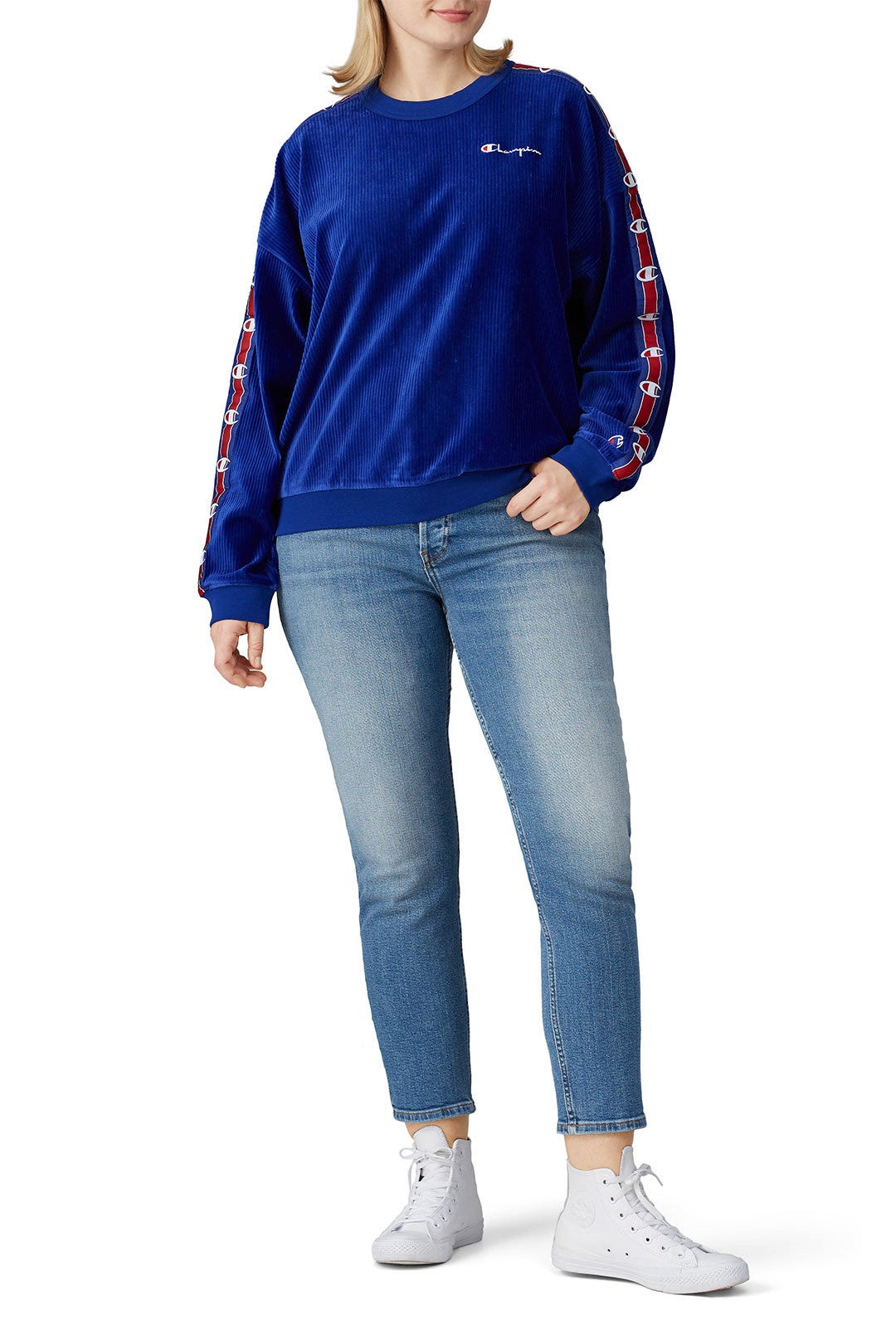 Blue Crew Neck Sweatshirt by Champion 5