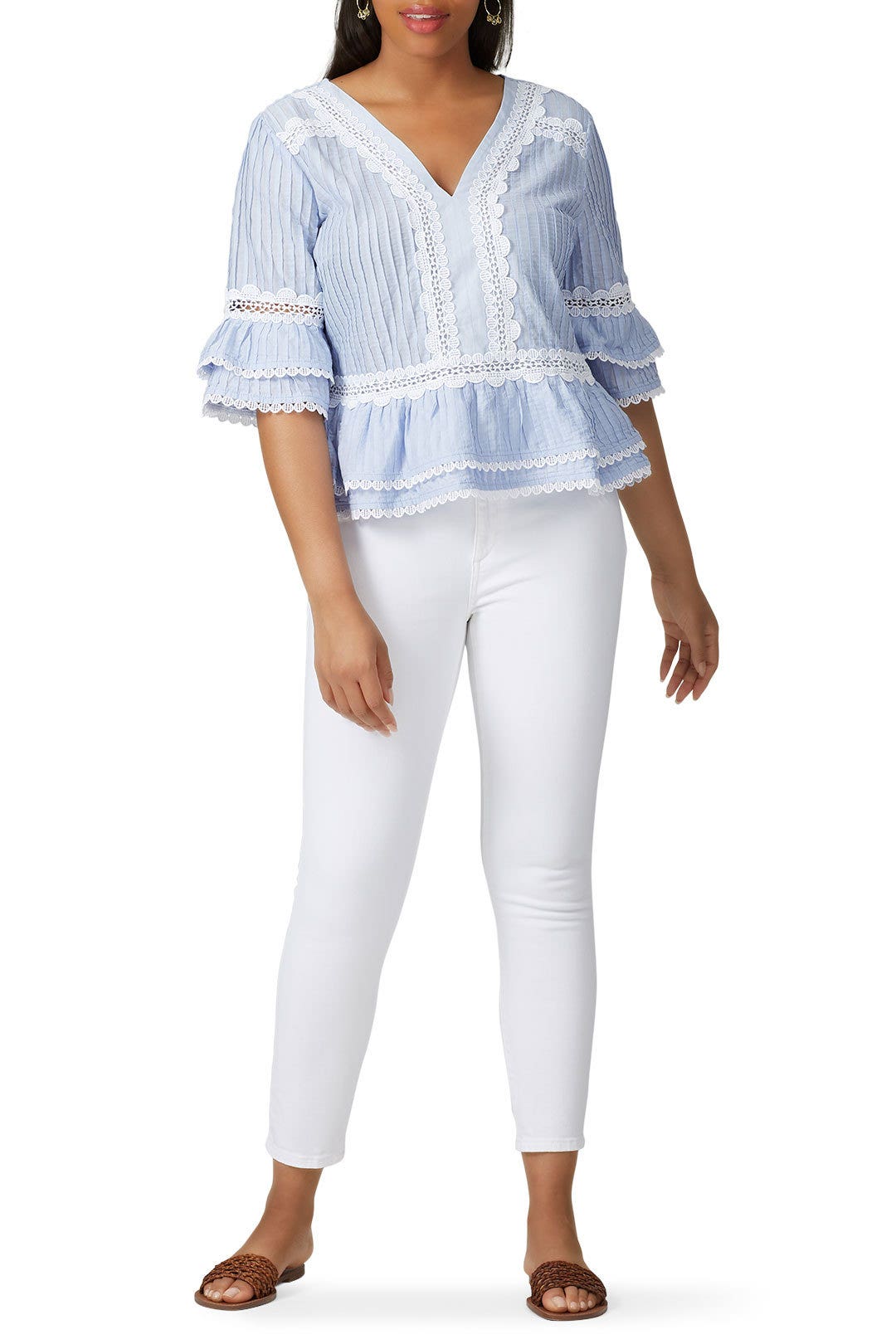 Faded Lace Trim Top by J.Crew 4