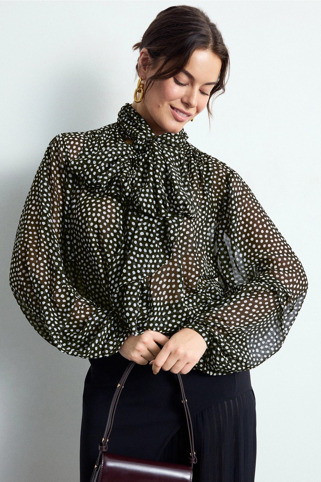 Sheer Blouson Top by Ronny Kobo x RTR 5