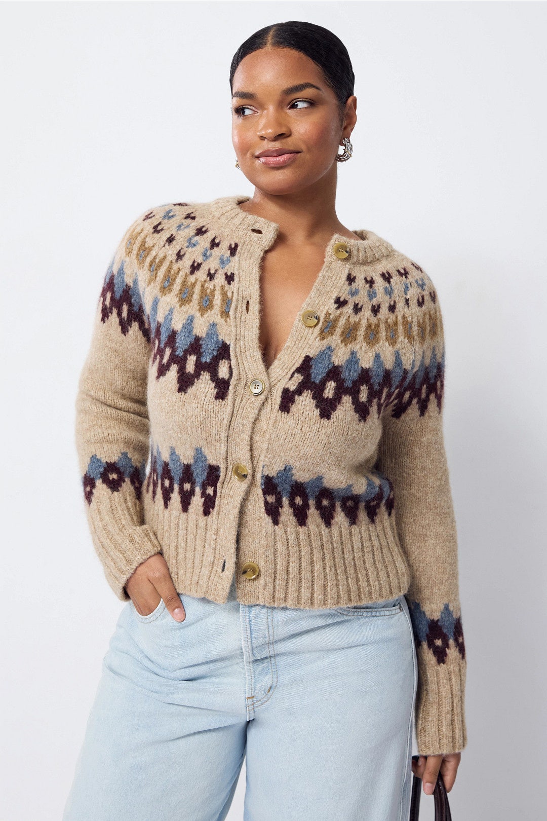 Christina Fairisle Cardigan by Veronica Beard 5