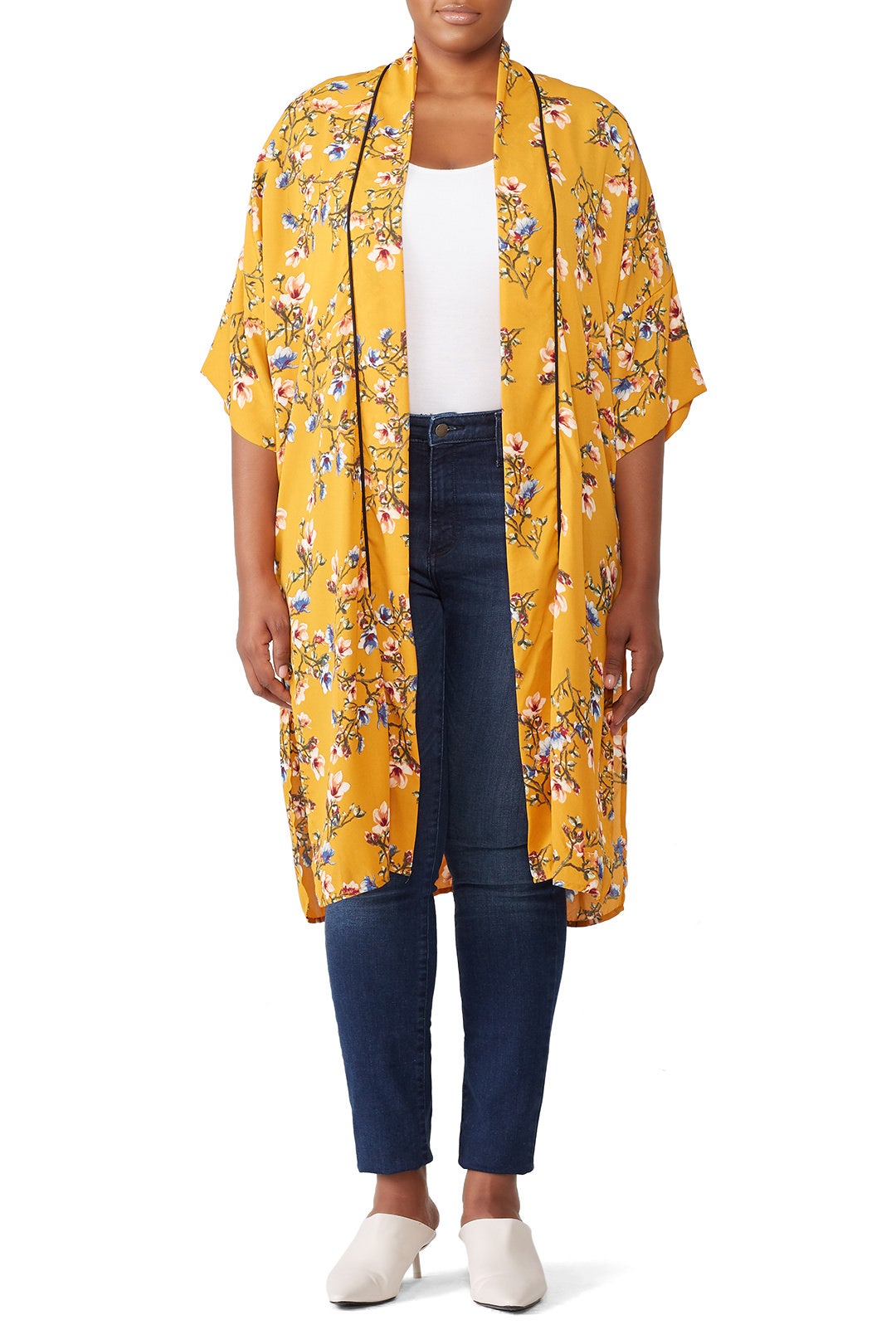 Floral Long Kimono by B Collection by Bobeau 3