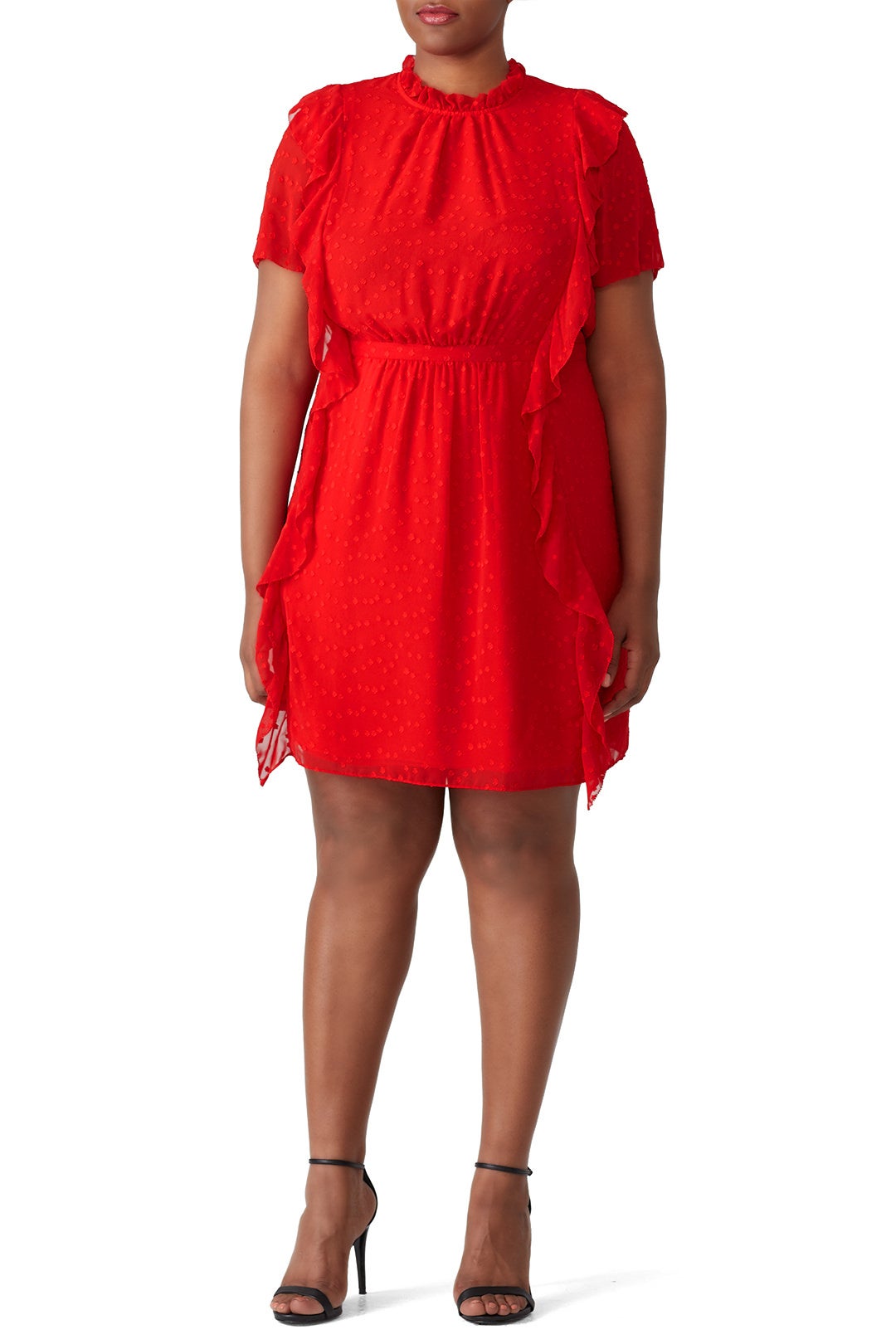 Red High Neck Dress by ML Monique Lhuillier 4