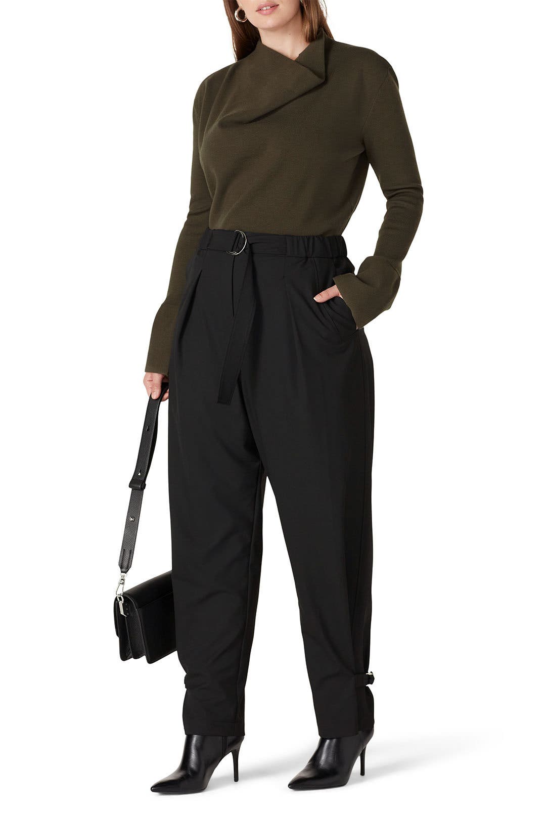 〈 3.1 Phillip Lim 〉tapered pants 3.1 Phillip Lim Cropped Faux Leather Tapered Trousers - XS