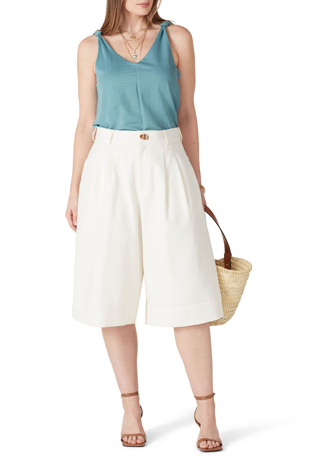 Rosalie Knot Strap Tank by B Collection by Bobeau 4