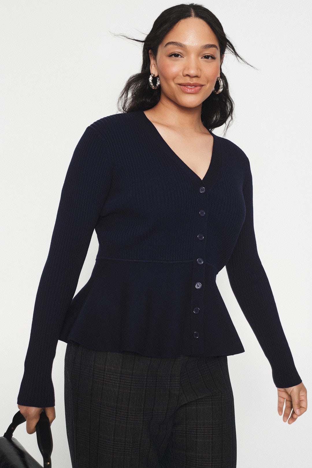 V-Neck Peplum Cardigan by Jason Wu x RTR 5