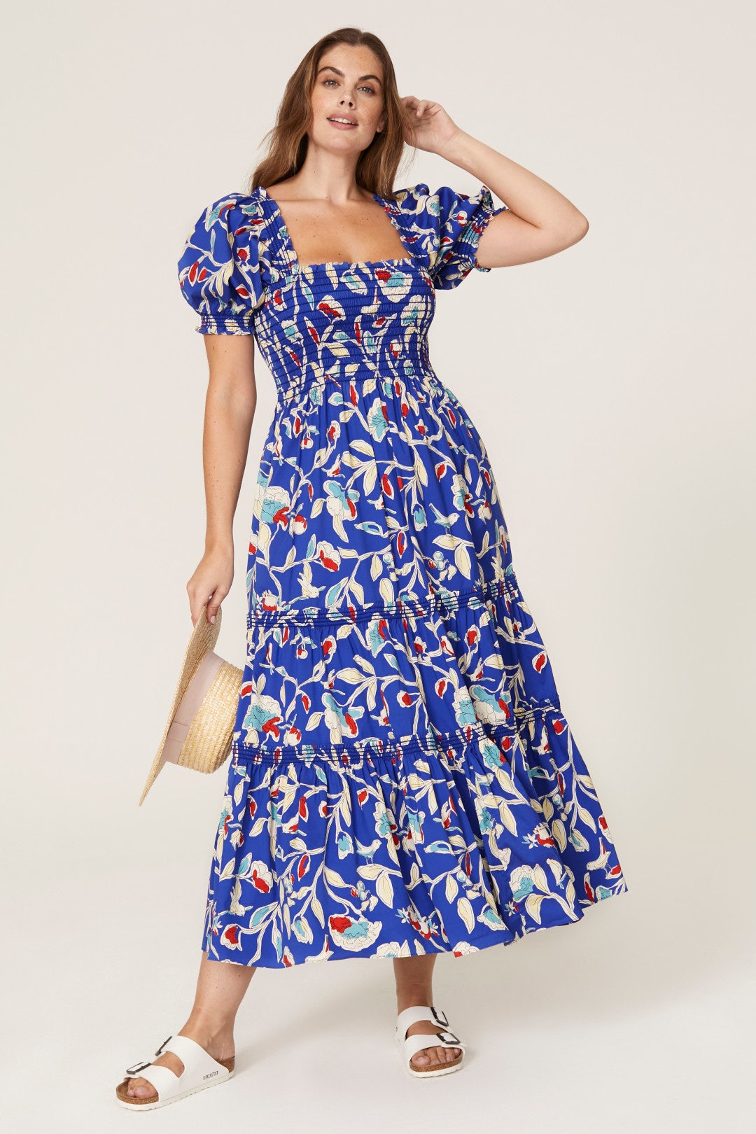 Painted Roses Smocked Dress by Tory Burch 5
