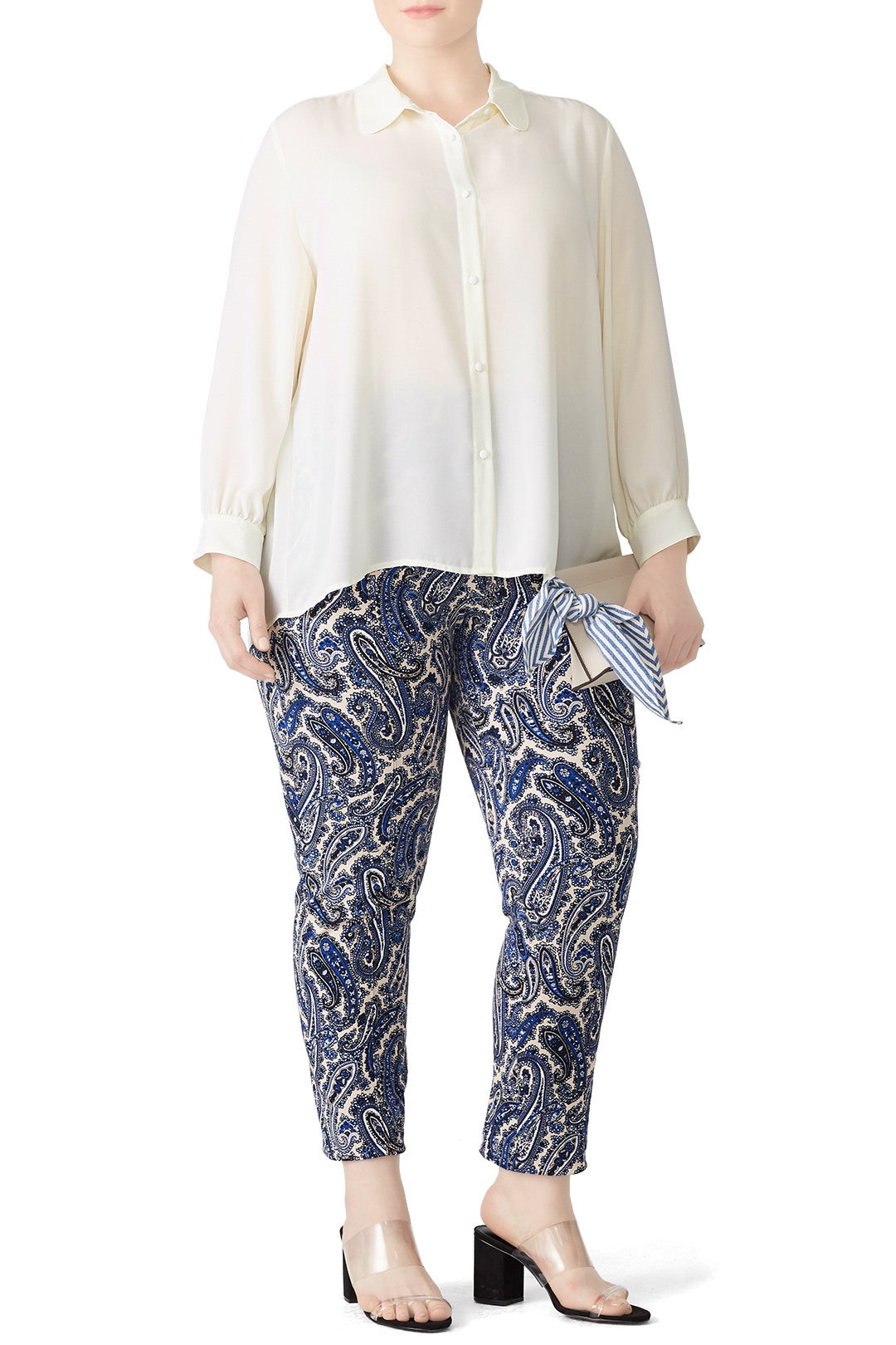 White High Low Button Down by Paper Crown 4