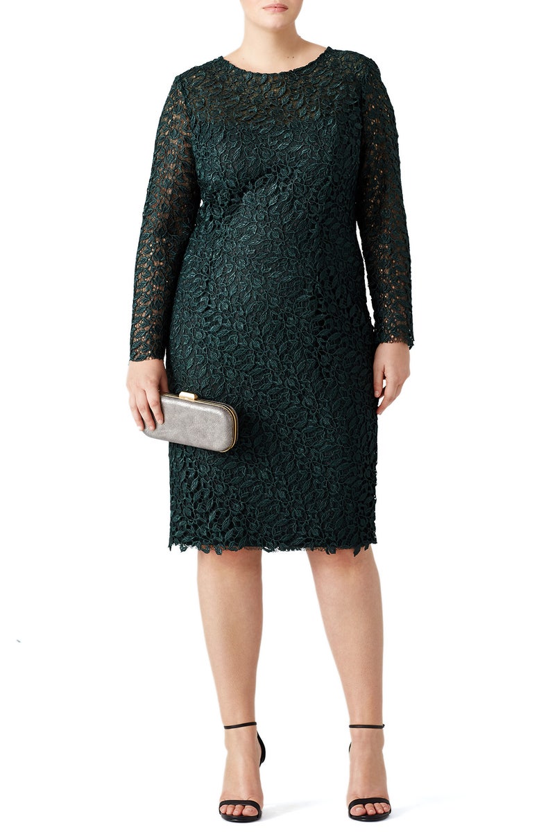green lace sheath dress The Jovani 09863 Emerald Green Lace Up Back Short Formal Dress 8 main image 1