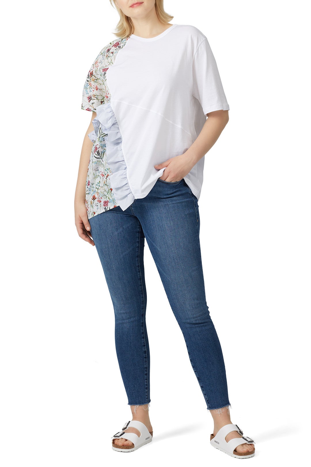 Floral Panel T-Shirt by Clu 4