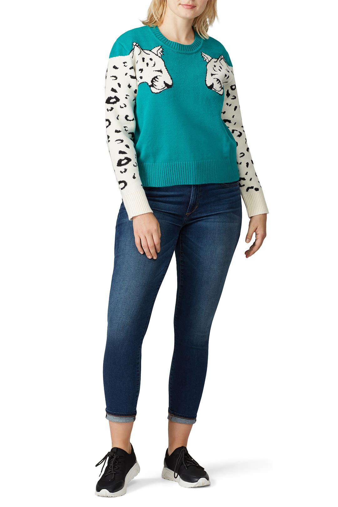 Snow Leopard Knit Sweater by MINKPINK | Rent the Runway