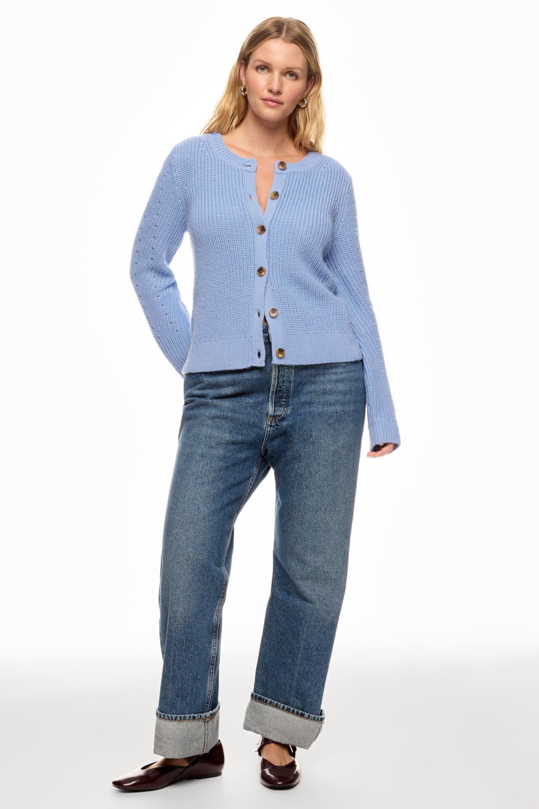 Blue Crewneck Cardigan by Derek Lam 10 Crosby x RTR | Rent the Runway