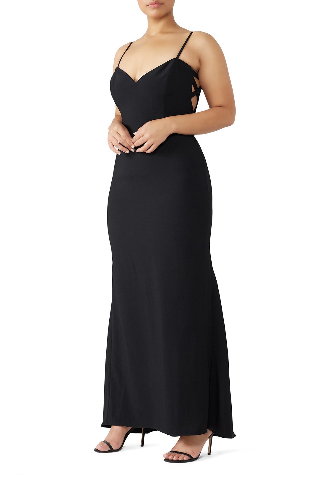 Black Side Panel Gown by Theia 4