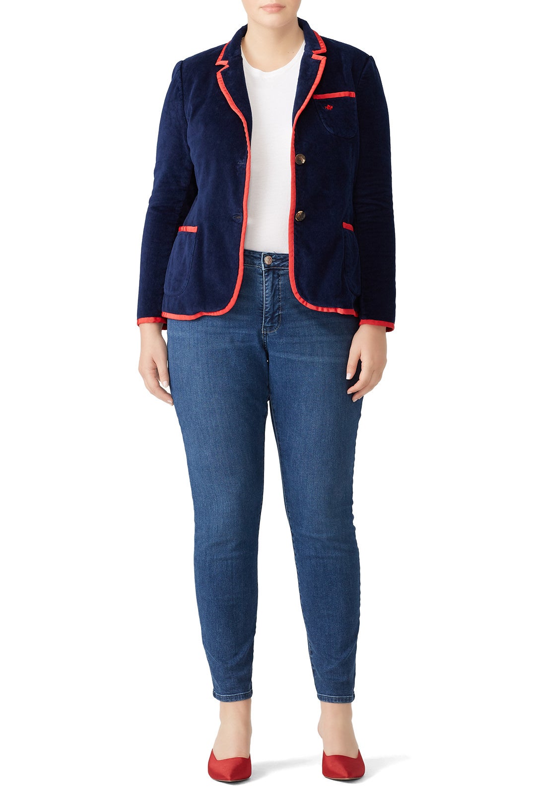 Navy Toweling Blazer by BASK 4