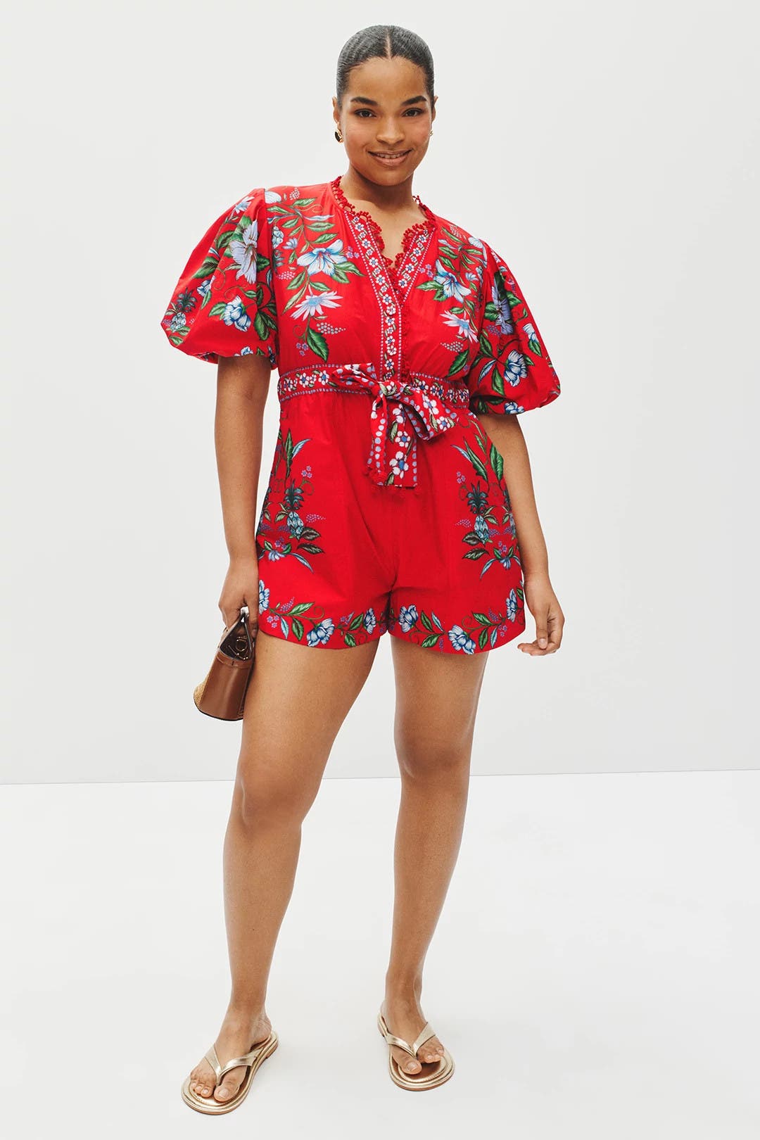 Sweet Bloom Bouquet Romper by FARM Rio | Rent the Runway