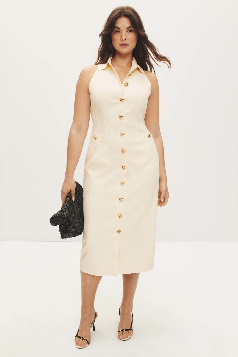 Button Front Racer Midi Dress by TOCCIN X RTR - Photo 5