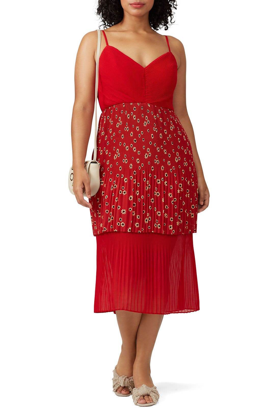 V-Neck Tiered Midi Dress by Fame & Partners 4