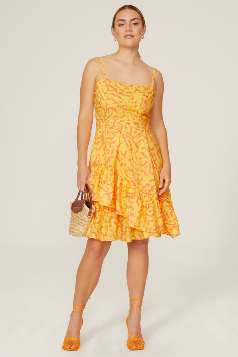Yellow Scribble Dress by Derek Lam 10 Crosby x RTR - Photo 5