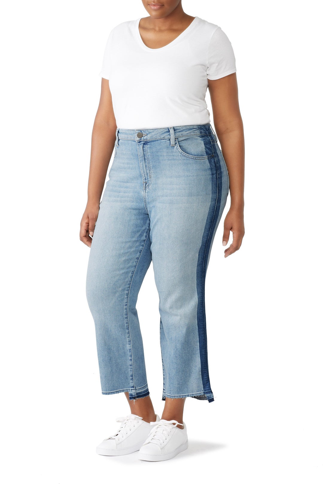 Two Tone Modern High Rise Crop Jeans by Sanctuary 4