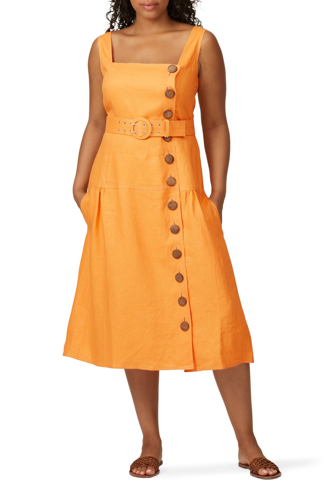 Button Pinafore Dress by Nicholas 5