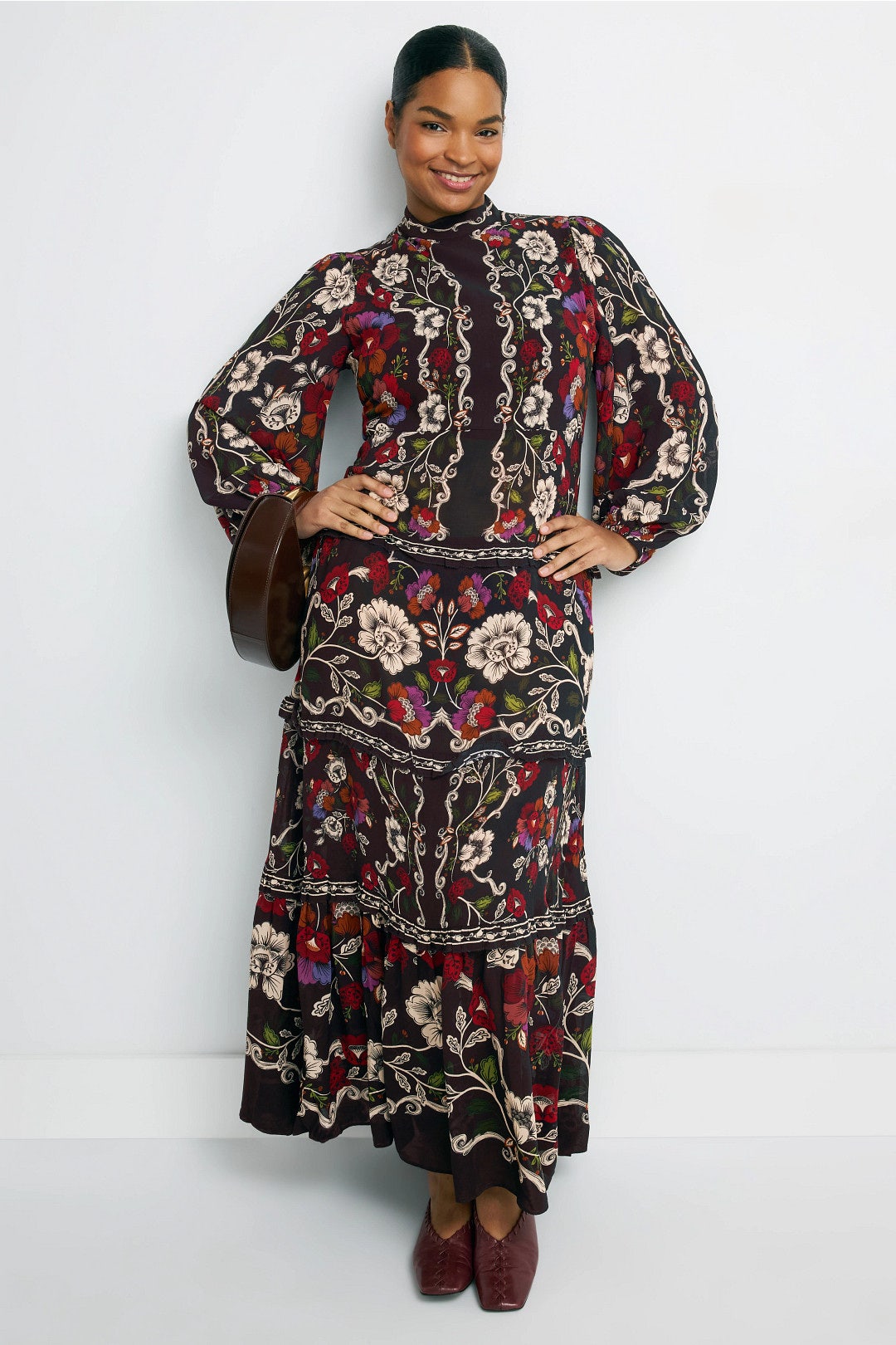 Rococo Flowers Tiered Maxi Dress by FARM Rio 5