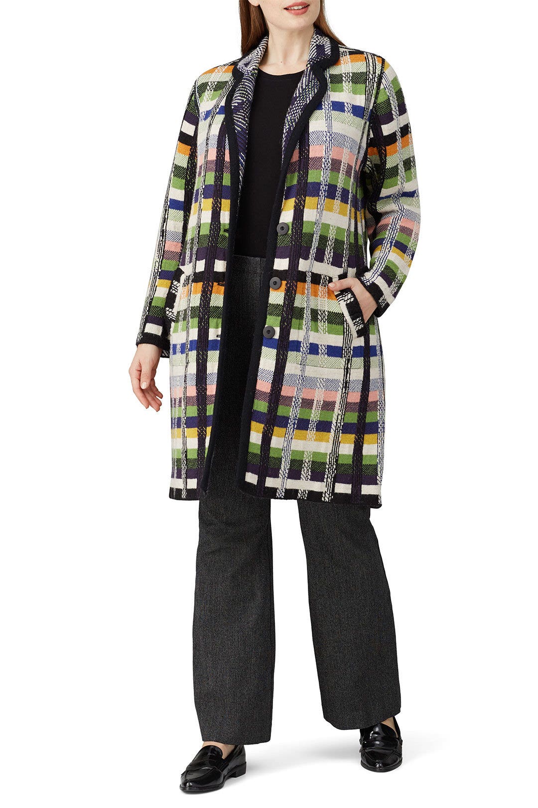 Three Button Plaid Coat by Aldomartins 4