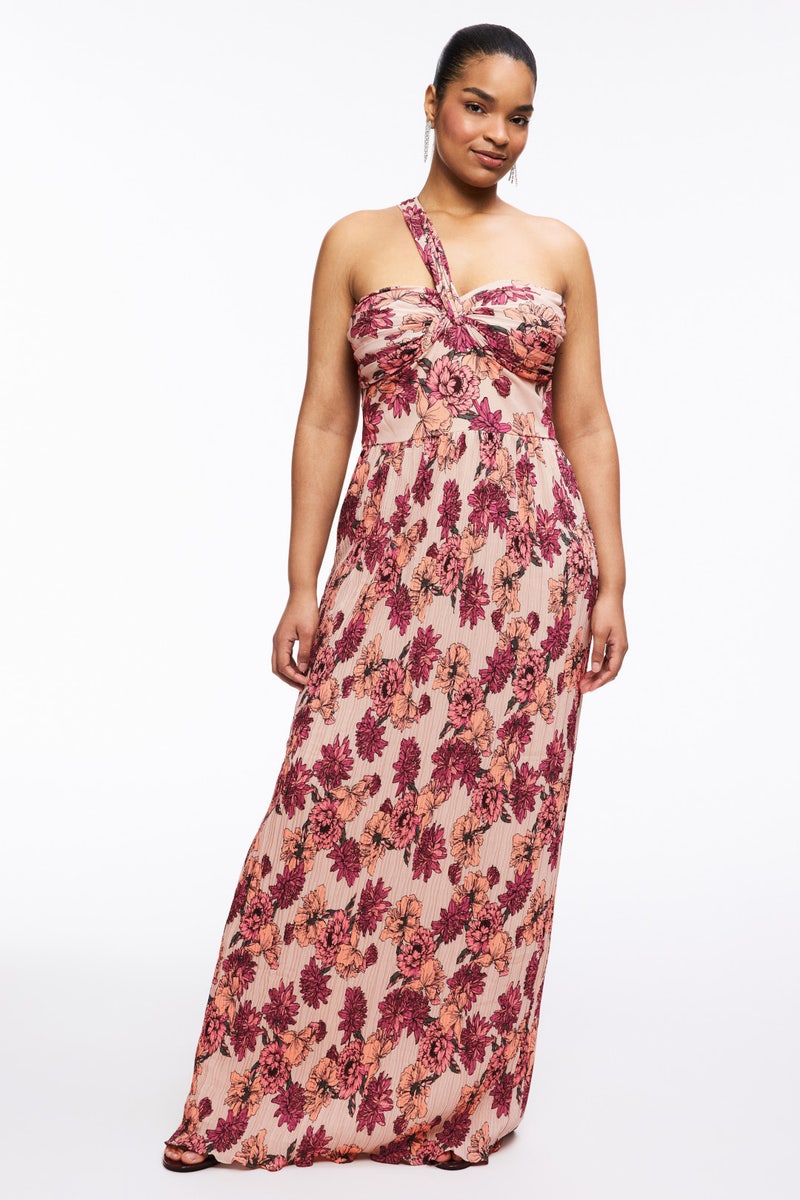Idalia Floral Gown Peach by Dress The Population - Photo 5