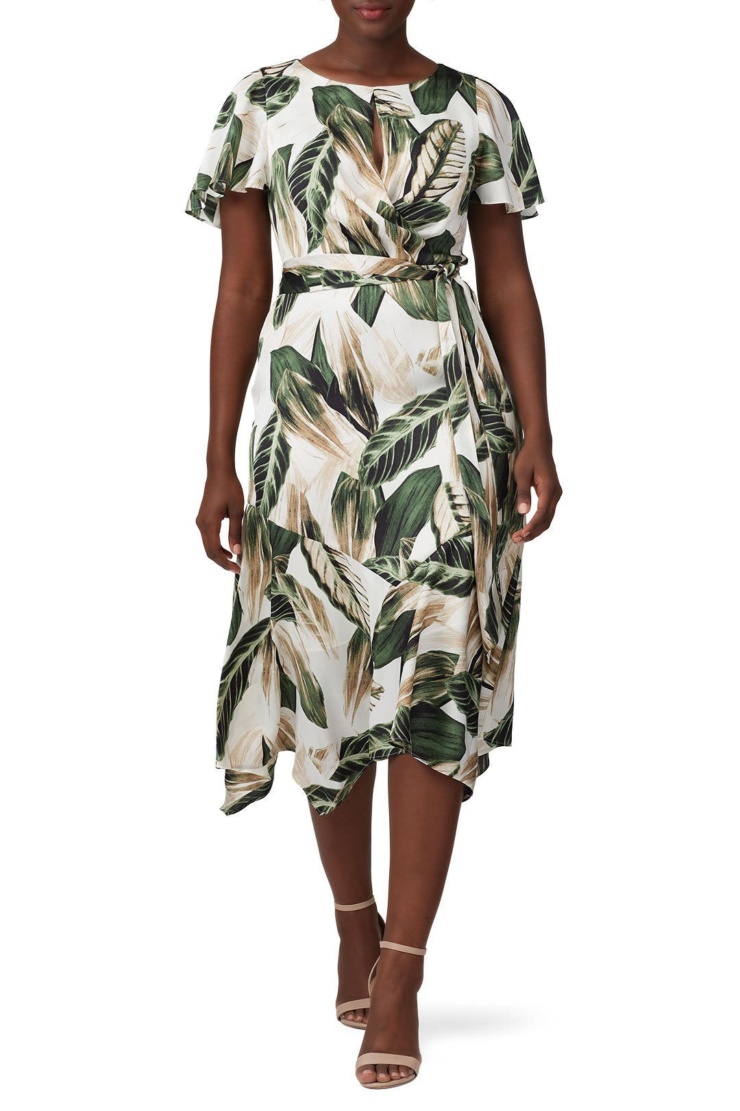 Palm Printed Tie Back Dress by Great Jones 4