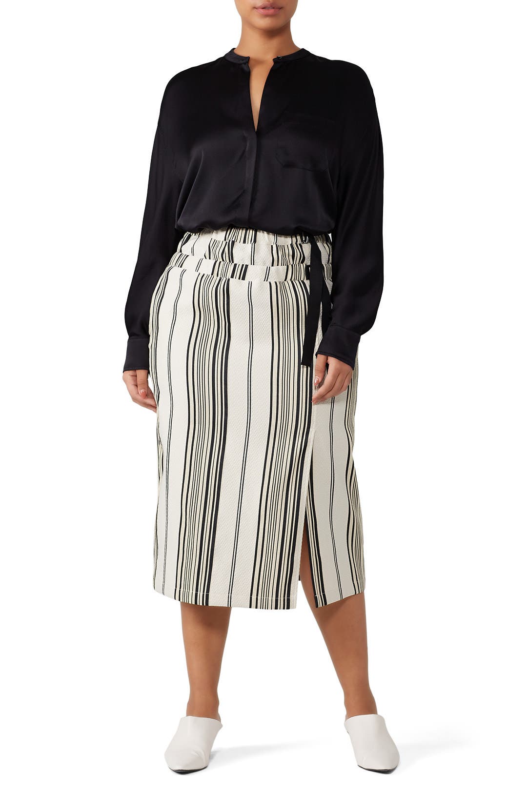 Striped Nola Skirt by Zero + Maria Cornejo | Rent the Runway