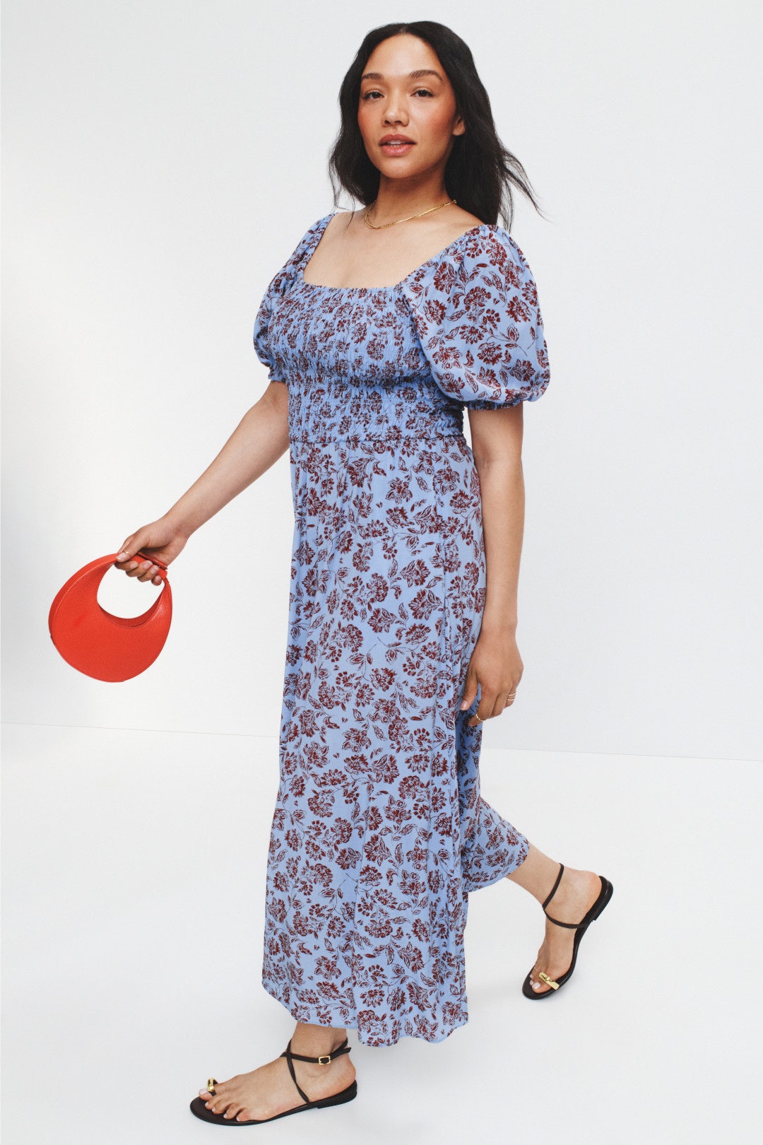 Smocked Short Sleeve Midi Dress by Madewell 5