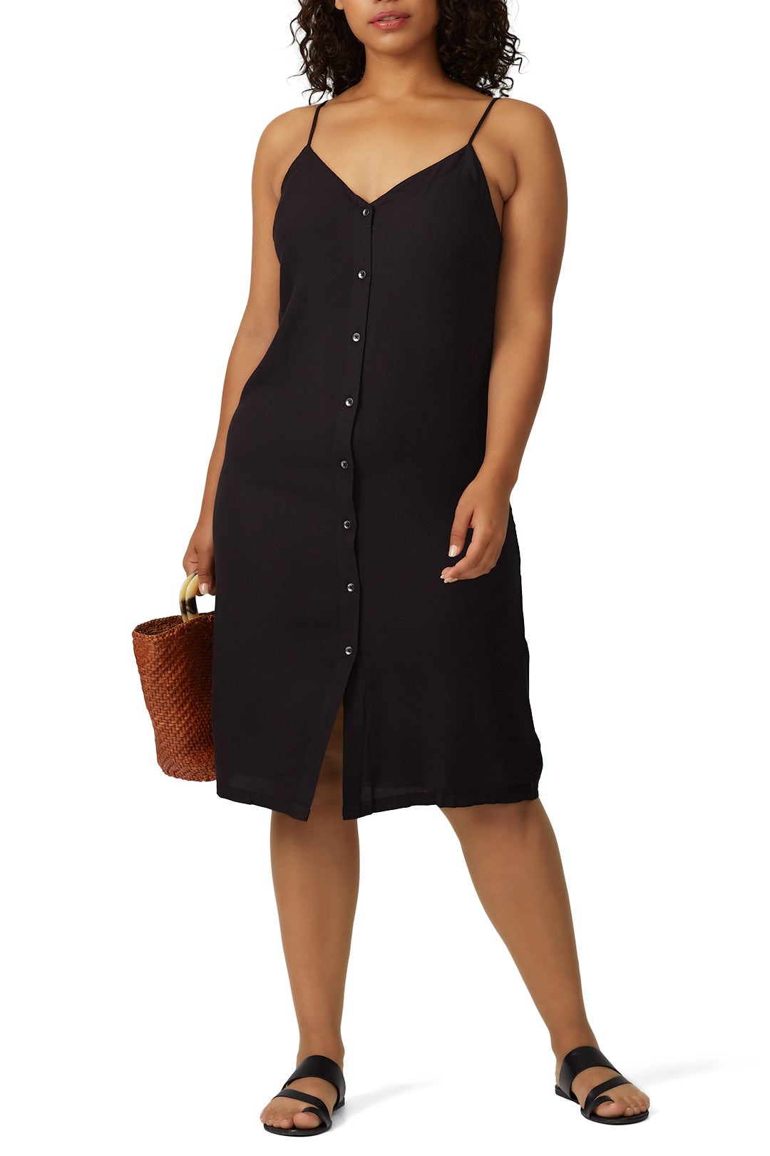 Black Button Front Dress by Splendid 4