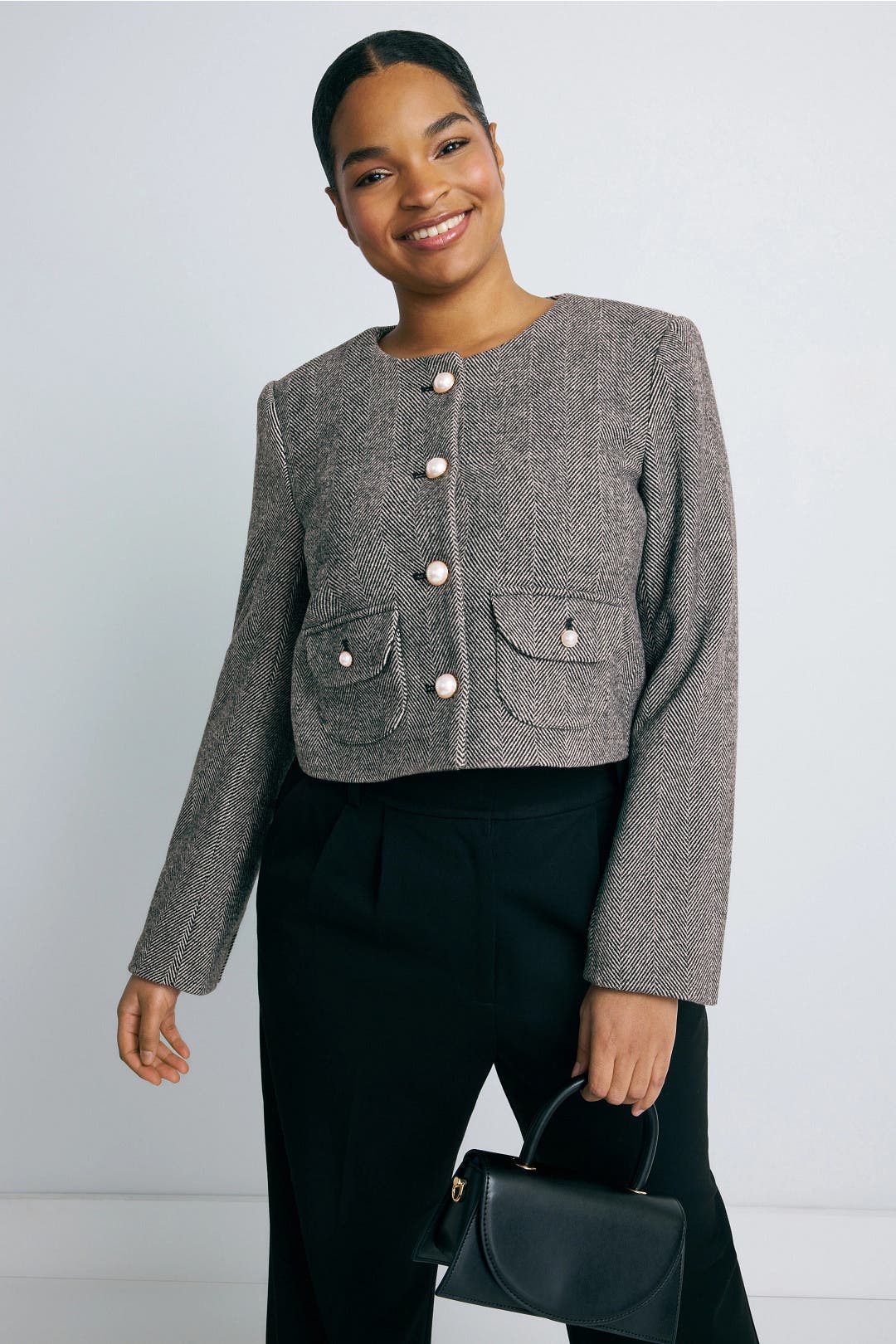 épine pleats frill jacket herringbone Herringbone Jacket by Adam Lippes x RTR | Rent the Runway