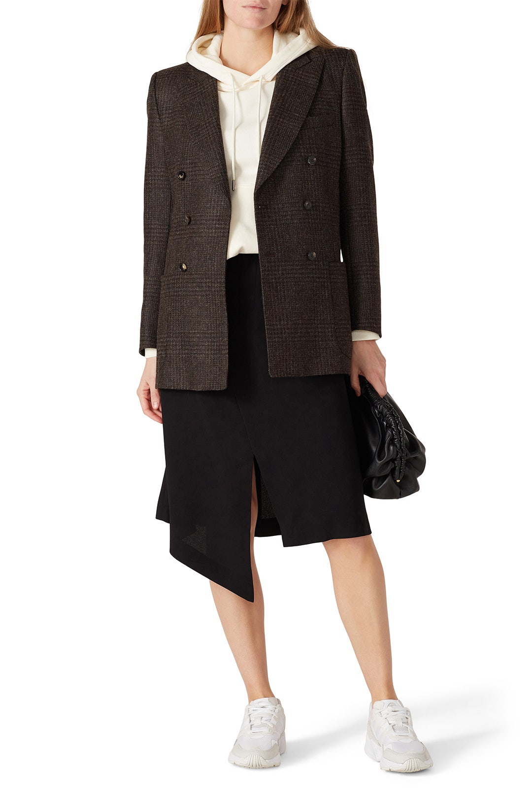 Brown Check Print Blazer by Maison Margiela 5