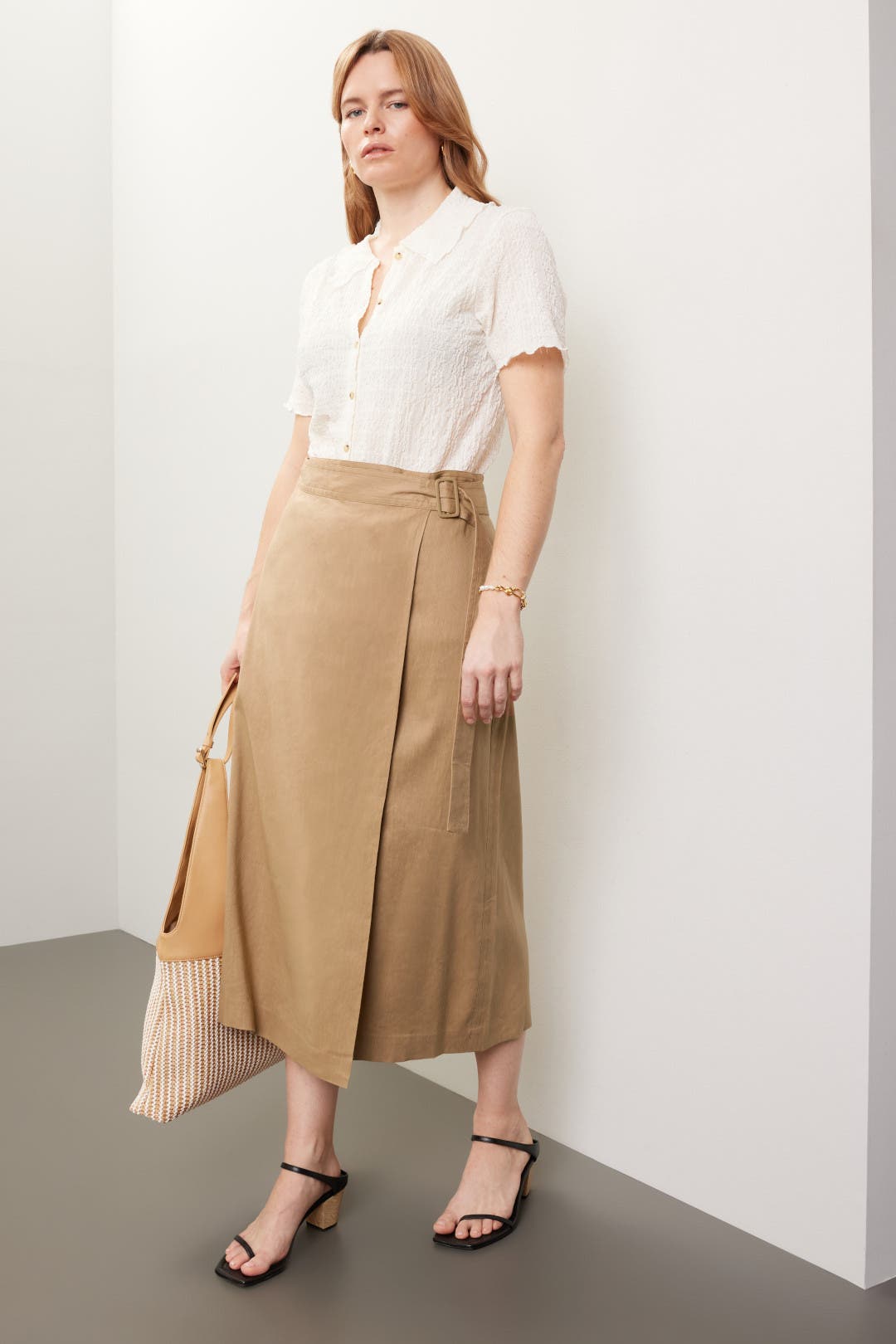 Buckle Wrap Skirt by VINCE. | Rent the Runway Buckle Wrap Skirt by VINCE. | Rent the Runway