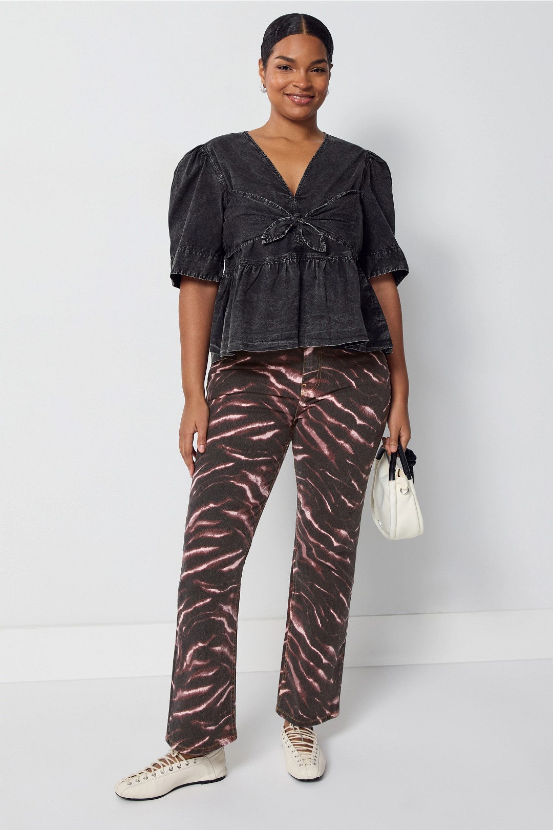 Pink Zebra Print Jeans by GANNI 5