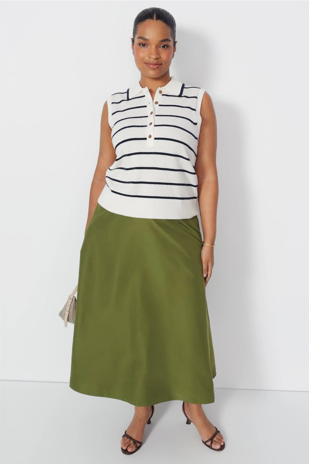 Green Satin Slip Skirt by Jason Wu x RTR | Rent the Runway