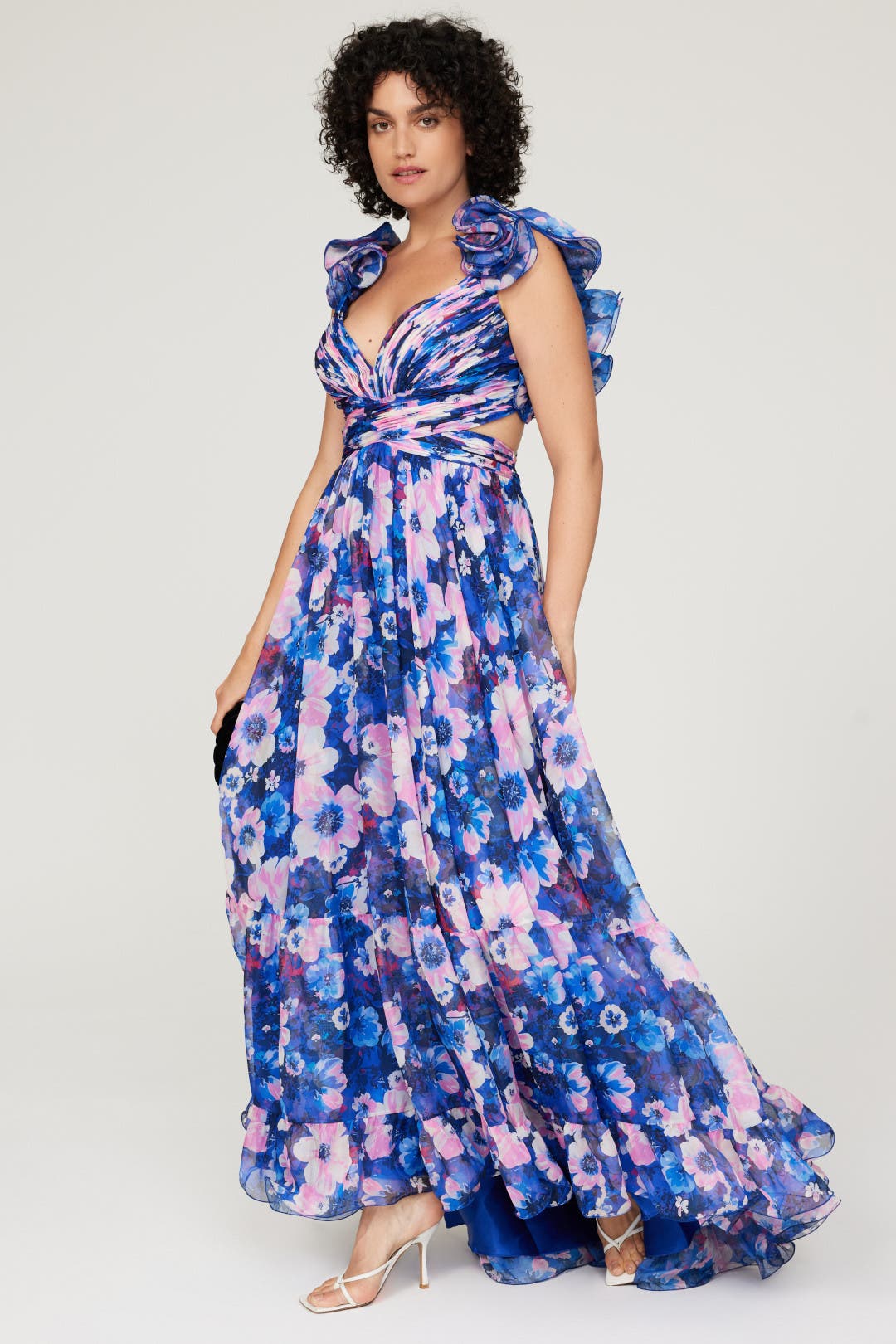 Floral Cutout Gown by Ieena for Mac Duggal | Rent the Runway