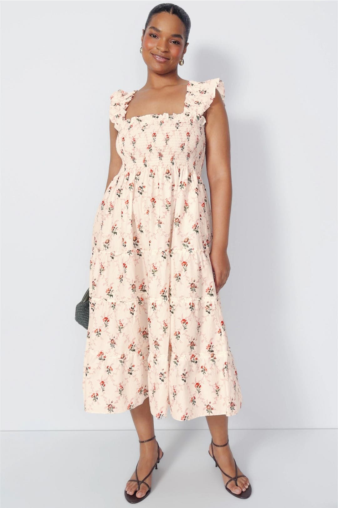 ワンピース house on the hill Dress (Flower) 90cm Pink Floral Ellie Nap Midi Dress by Hill House Home | Rent the Runway