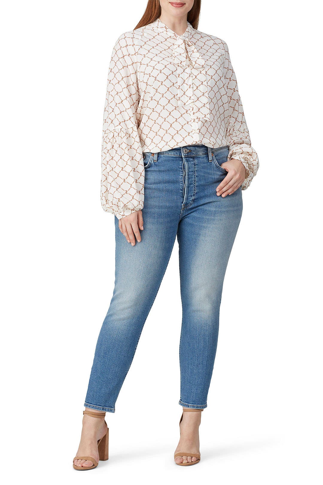 White Chain Print Top by 7 For All Mankind 5