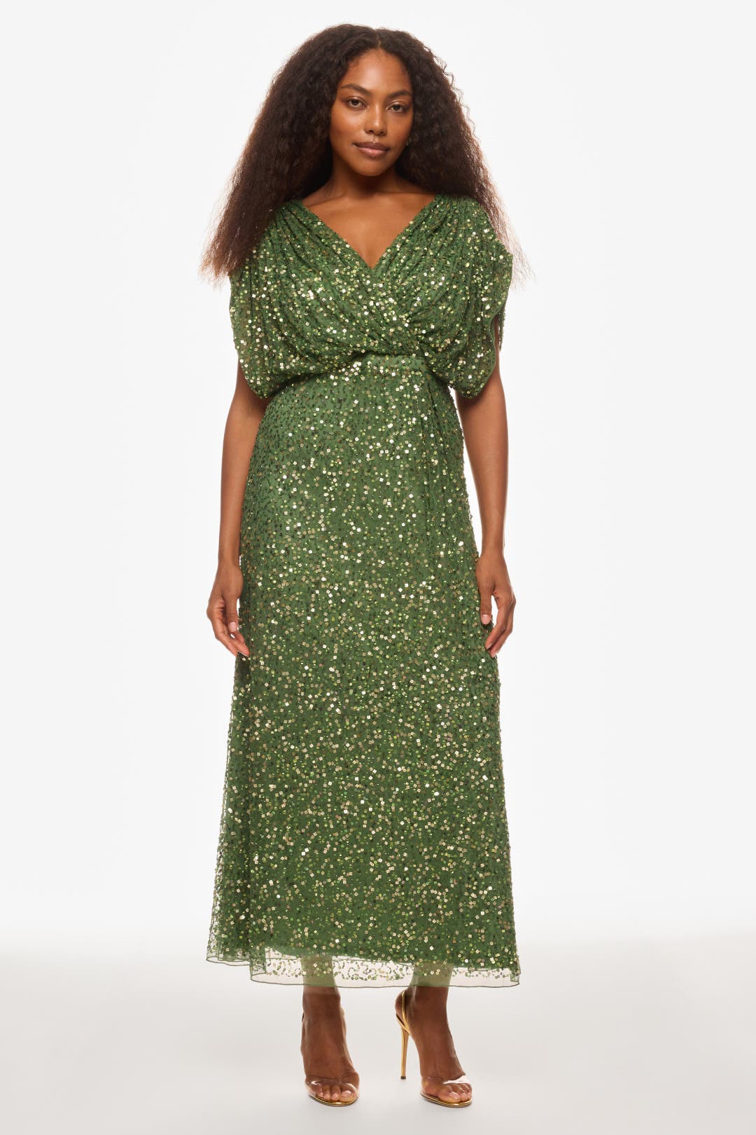 Draped Sleeve Gown by Ieena for Mac Duggal | Rent the Runway