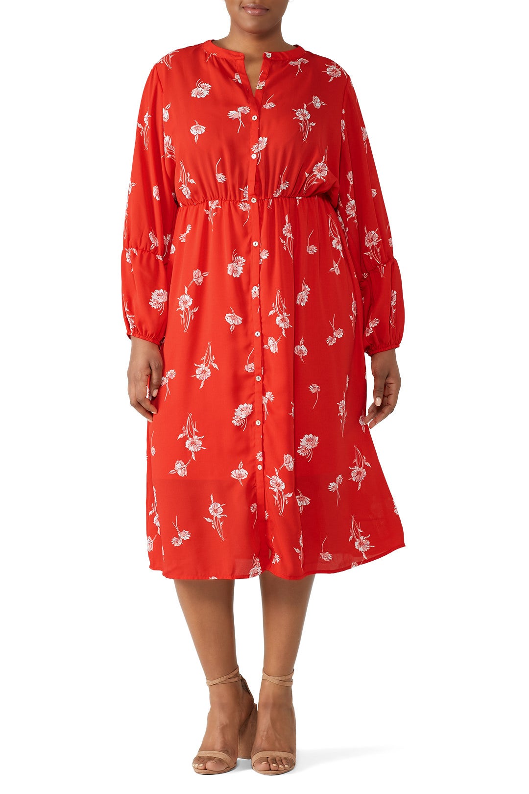 Diana Shirred Shirtdress by B Collection by Bobeau 3