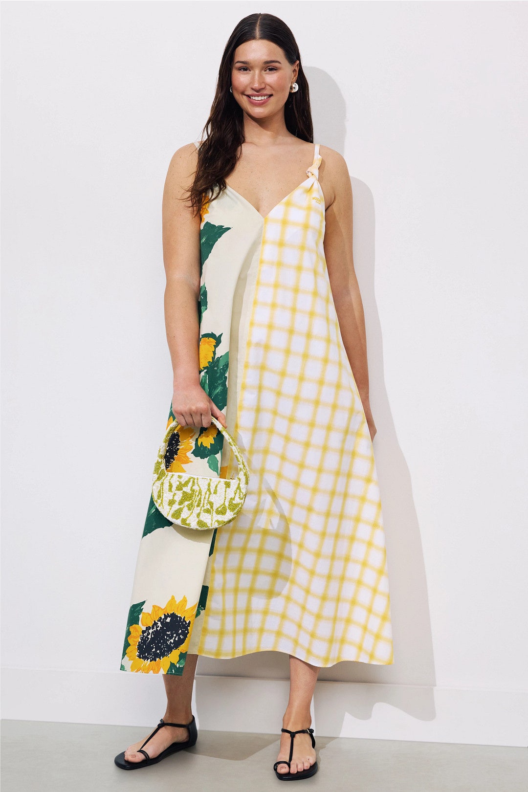 Gingham Sunflower Dress by Moschino Jeans 4