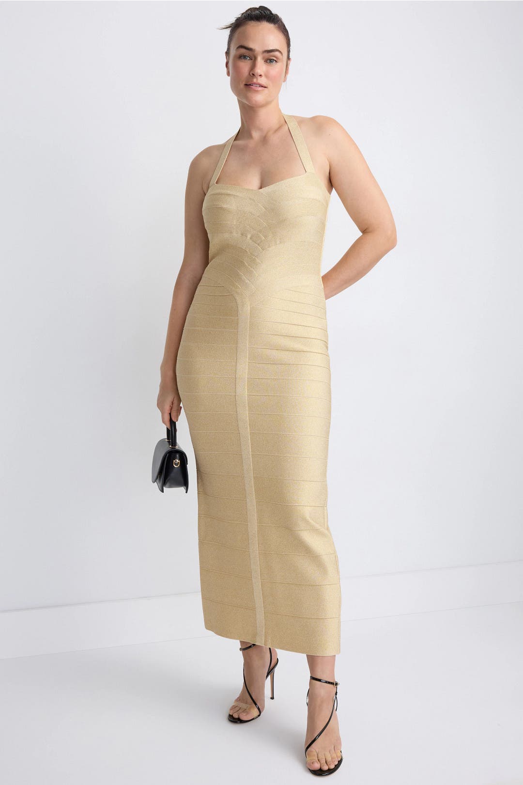 Metallic Iris Gown by Hervé Léger | Rent the Runway