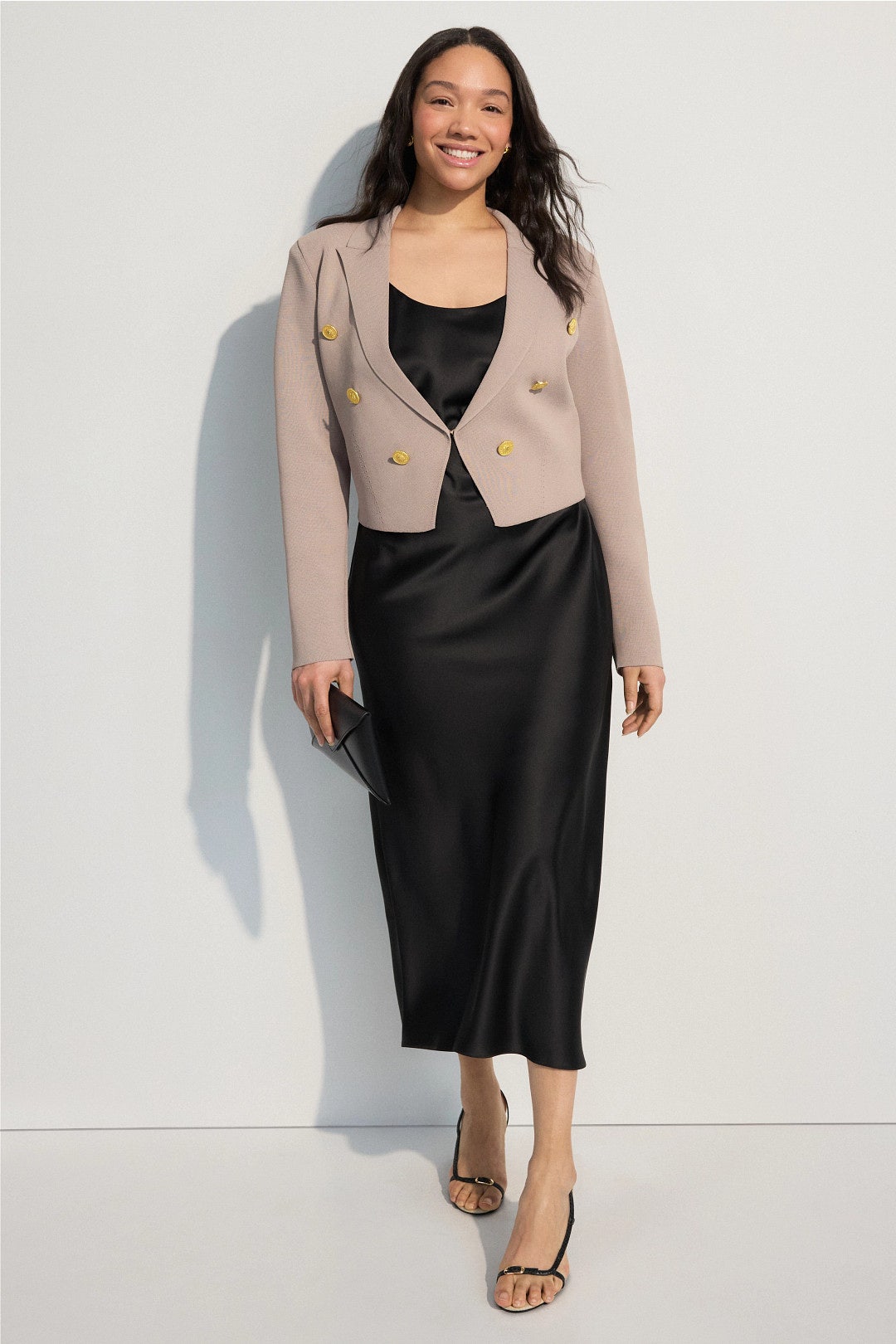 Elio Cropped Knit Blazer by L'agence 4
