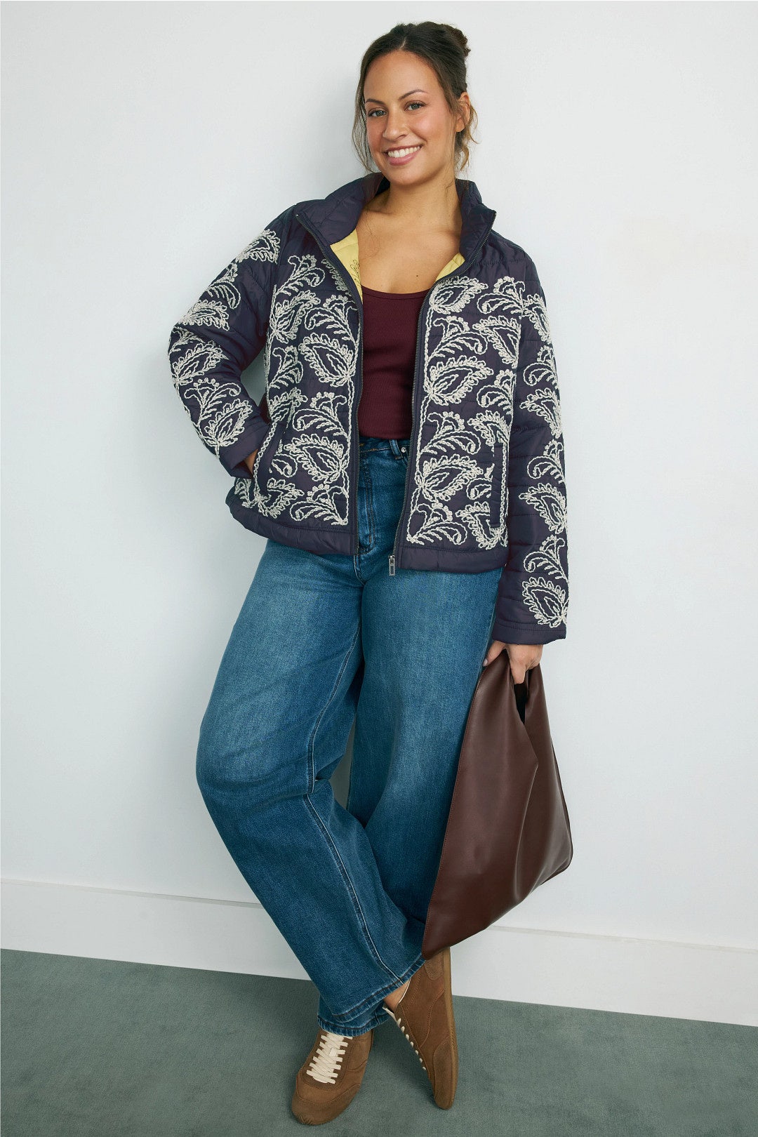Embroidered Puffer Bomber by NIC + ZOE 5