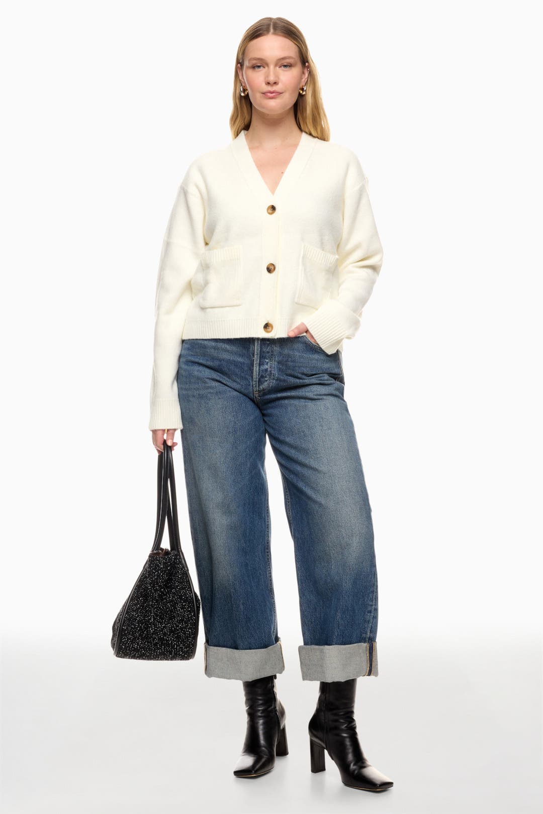 mix long straight knit cardigan UND MIX LONG STRAIGHT KNIT